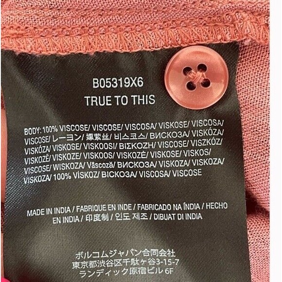 VOLCOM Stone Row Relax Ruffled Sleeve Boxy Buttoned Boho Western Country Top SM - Picture 5 of 8